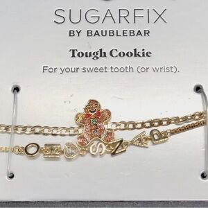SUGARFIX by BaubleBar Tough Cookie Gold Plated Stretch Bracelet Set